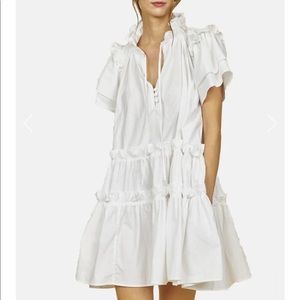 Hunter Bell NWT White mock neck Merritt dress S